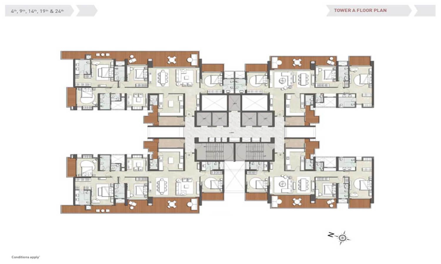 kalpataru vista sector 128 noida Floor Plan